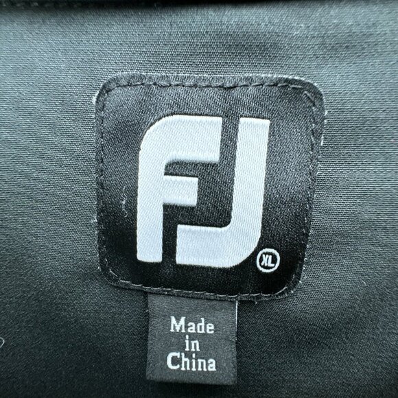 Footjoy Jacket Vest Mens Extra Large Black Golf Windshirt Half Zip South Hampton - Picture 14 of 16